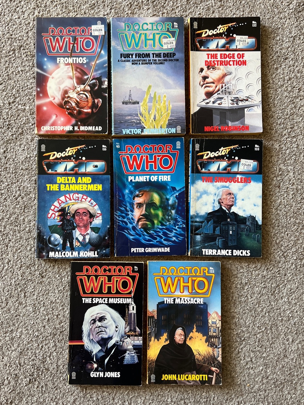 Target Doctor Who Paperback Book Lot of x8 - Vintage 1980’s Novels